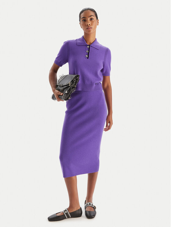 PINKO PINKO Spódnica midi 105489 A2Q9 W21 Fioletowy Regular Fit