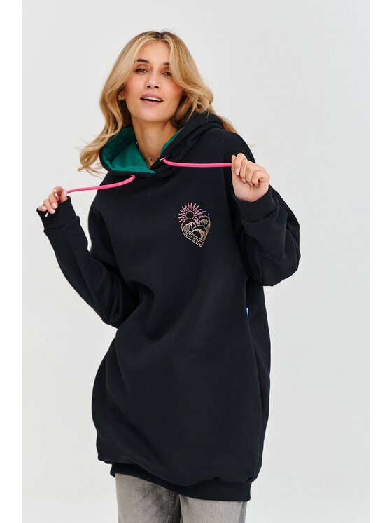 NAOKO NAOKO Mikina Harmony Čierna Regular Fit