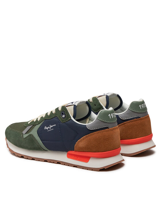 Pepe Jeans Pepe Jeans Sneakersy Brit Mix M PMS40006 Khaki
