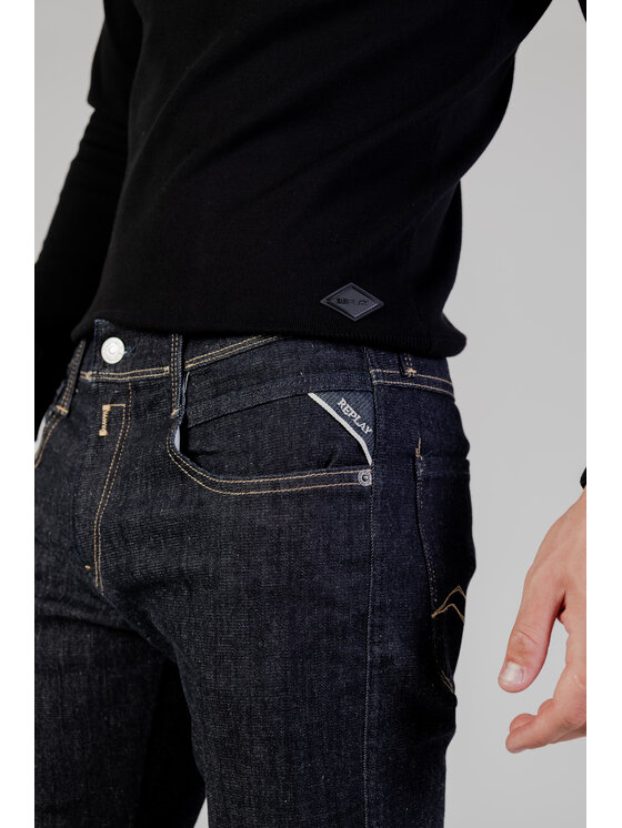 REPLAY Replay Jeansy ANBASS Niebieski Slim Fit