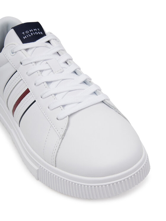 Tommy Hilfiger Tommy Hilfiger Tenisice Modern Cupsole Stripes Lth FM0FM05406 Bijela