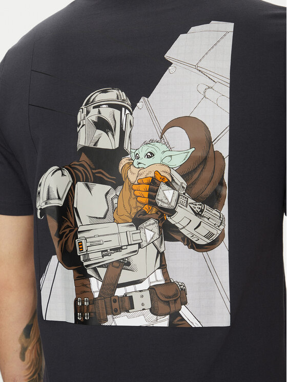 adidas adidas Tričko Star Wars The Mandalorian™ JI5716 Sivá Regular Fit