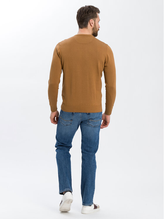 Cross Jeans Cross Jeans Sweter 34156-026 Beżowy Regular Fit