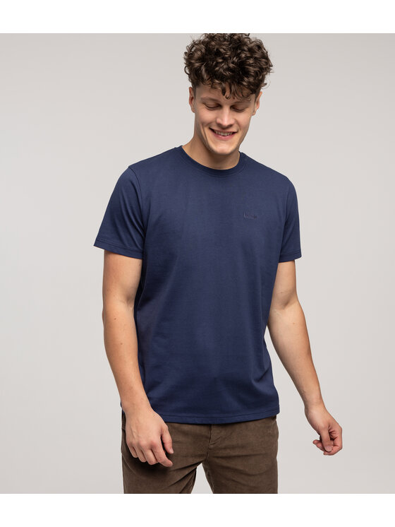 Lee Cooper Lee Cooper T-Shirt OBUTCH 0875 Niebieski Regular Fit
