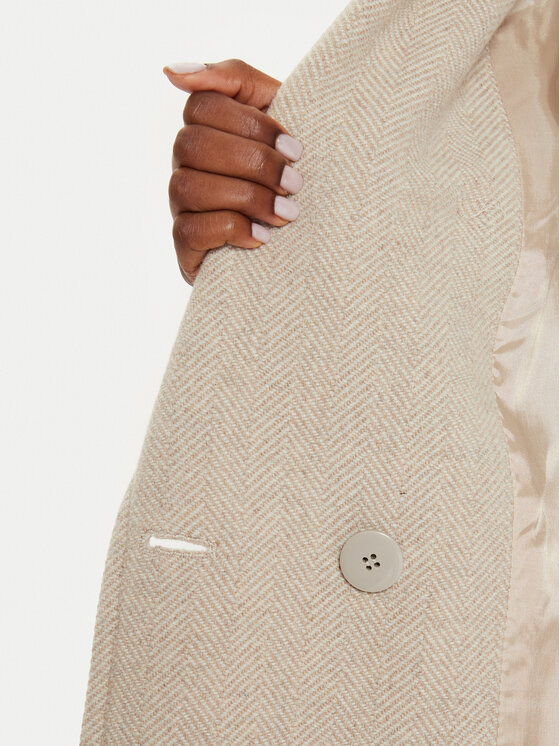 Marella Marella Cappotto di lana Acacia 2423016014 Beige Regular Fit