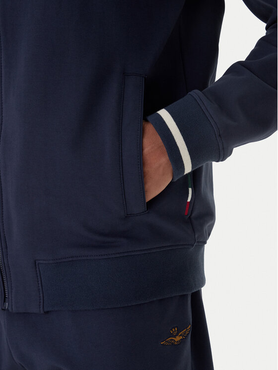 Aeronautica Militare Aeronautica Militare Džemperis ar kapuci 261FE2089UF00674 Tumši zils Regular Fit