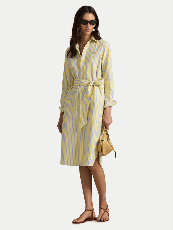 Polo Ralph Lauren Polo Ralph Lauren Haljina košulja 211959901501 Žuta Regular Fit