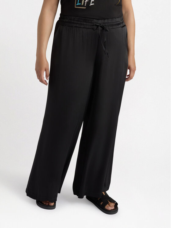 Fiorella Rubino Fiorella Rubino Spodnie materiałowe P092L002268N033 Czarny Over Fit