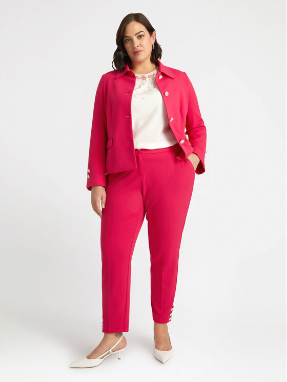 Fiorella Rubino Fiorella Rubino Pantaloni di tessuto P126L102080N019 Rosso Regular Fit