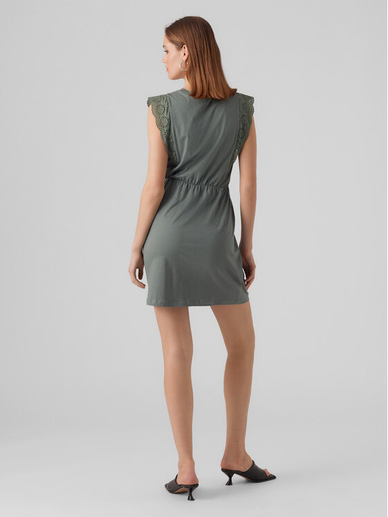 Vero Moda Vero Moda Sukienka codzienna Hollyn 10265206 Zielony Regular Fit