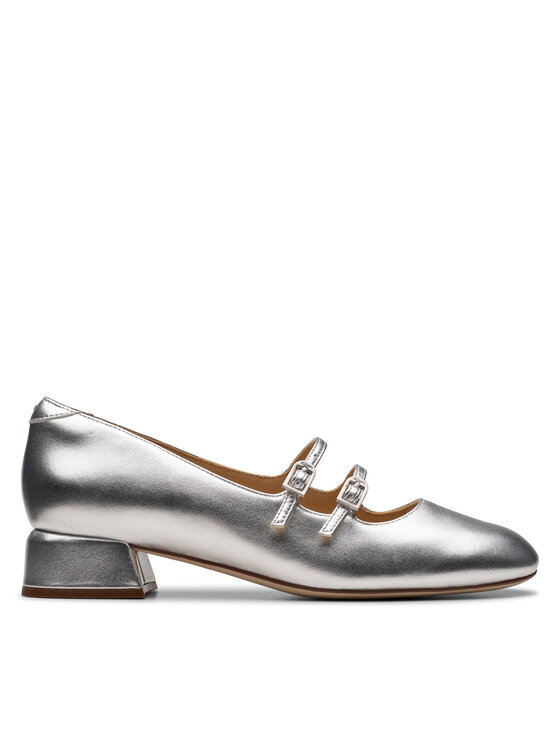 Clarks Baleríny Daiss 30 Shine 26179900 Strieborná