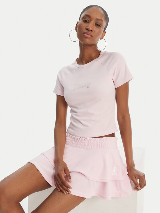 Juicy Couture Juicy Couture T-shirt Baby JCWCT126317 Ružičasta Slim Fit