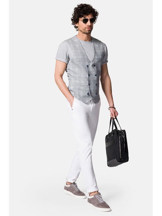 Lancerto Lancerto Kamizelka Lerma KA131123000016 Szary Slim Fit