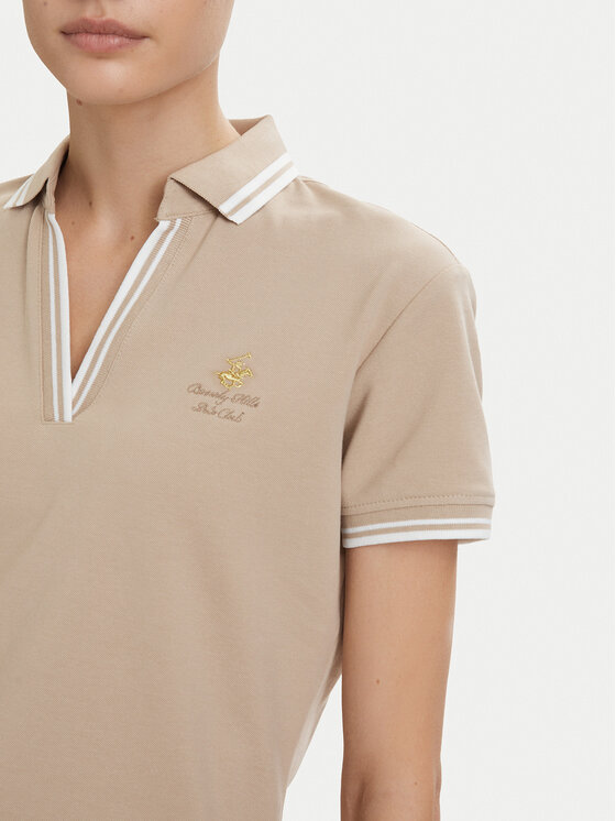 Beverly Hills Polo Club Beverly Hills Polo Club Polokošile P-SS26W-P0300 Béžová Regular Fit