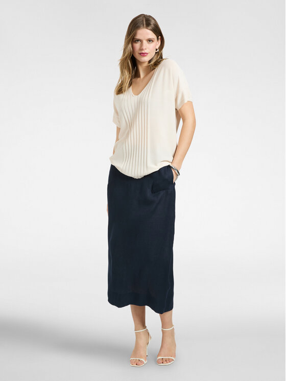 Elena Mirò Elena Mirò T-shirt M598Z000739N002 Crema Slim Fit