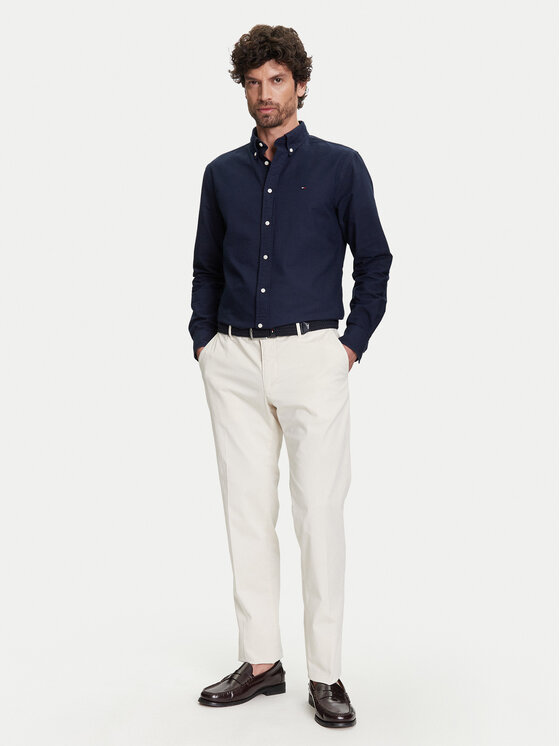 Tommy Hilfiger Tommy Hilfiger Πουκάμισο Solid Heritage MW0MW35774 Σκούρο μπλε Regular Fit