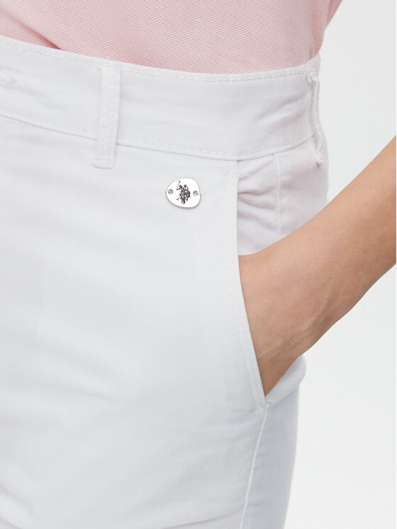 U.S. Polo Assn. U.S. Polo Assn. Шорти з тканини WUP1121 Білий Regular Fit