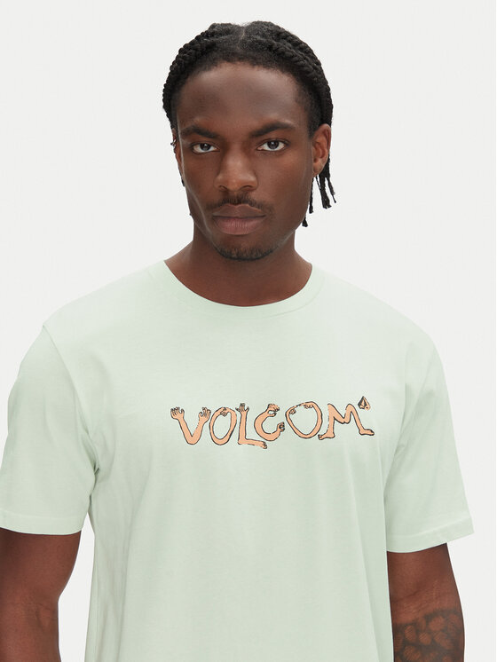 Volcom Volcom T-krekls Crazybal A3512554 Zaļš Classic Fit
