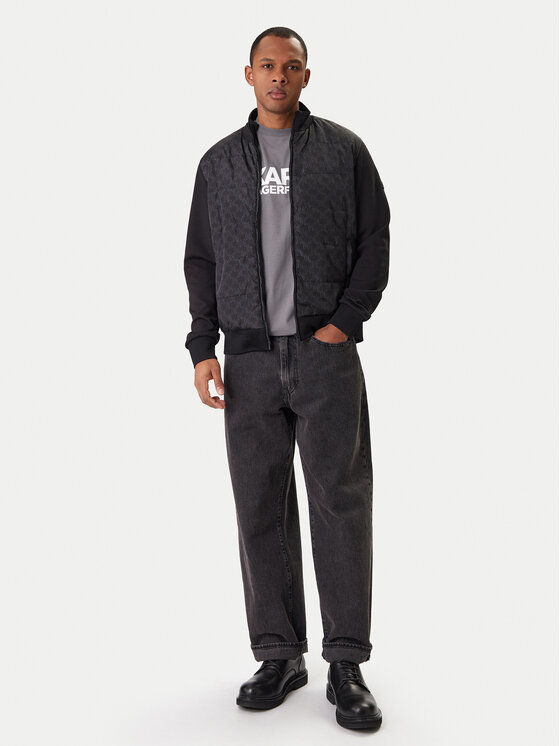 KARL LAGERFELD KARL LAGERFELD Geacă bomber 505061 561527 Negru Regular Fit