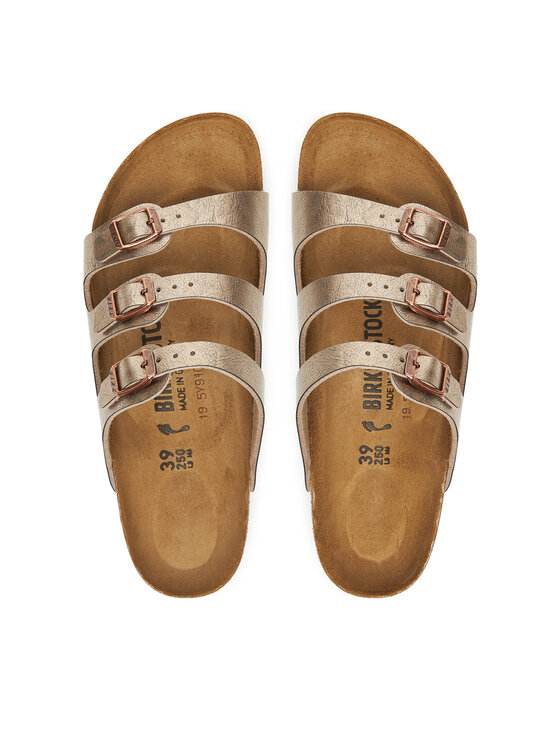 Birkenstock Birkenstock Klapki Florida 1030352 Złoty