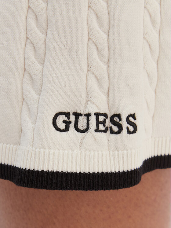Guess Guess Spódnica mini V6RD07 Z4652 Écru Regular Fit