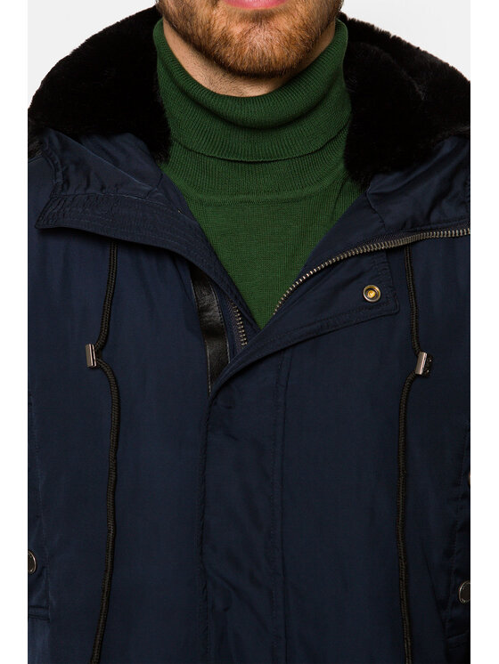 Lancerto Lancerto Parka Sigurd Granatowy Regular Fit