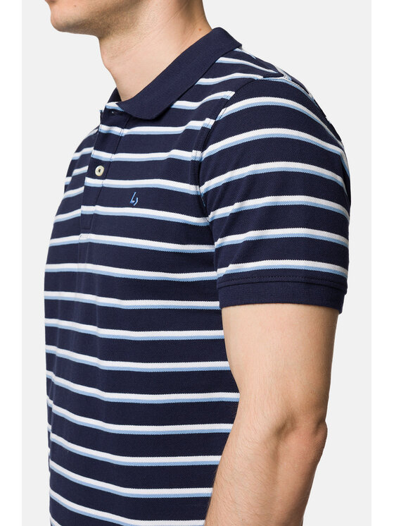 Lancerto Lancerto Polo Logan PO073123000024 Granatowy Regular Fit