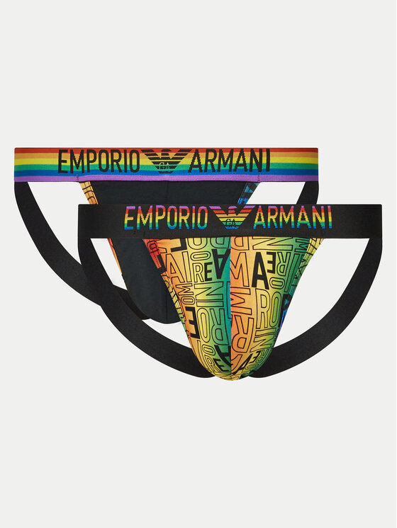 Emporio Armani Underwear 2 pāru Jock Strap īso slip apakšbikšu komplekts 111932 4R513 3342 Daudzkrāsains