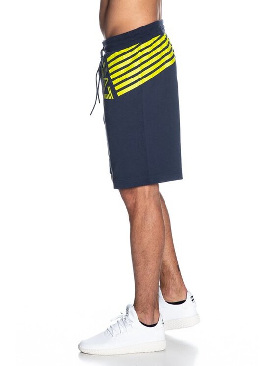 EA7 Emporio Armani EA7 Emporio Armani Bavlnené šortky 3GPS69 PJ05Z Tmavomodrá Regular Fit