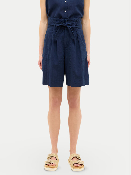 Mustang Mustang Stoffshorts Darrah 1016586 Dunkelblau Relaxed Fit