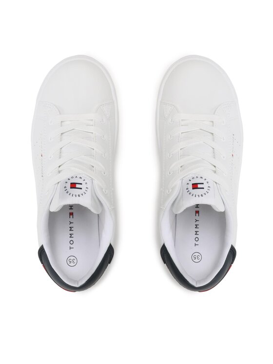 Tommy Hilfiger Tommy Hilfiger Sneakersy Low Cut Lace-Up T3B4-32222-1355 S Biały