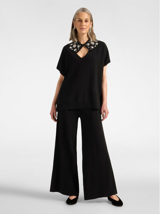 Elena Mirò Elena Mirò Pantaloni di tessuto P6021000002N033 Nero Flare Fit