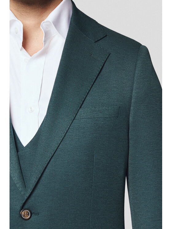 Lancerto Lancerto Marynarka Macomer MA131125000003 Zielony Slim Fit