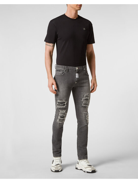 PHILIPP PLEIN PHILIPP PLEIN Jeansy 1171 Šedá Skinny Fit