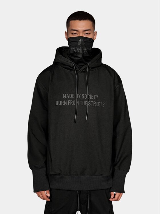 MADE BY SOCIETY MADE BY SOCIETY Kurtka anorak Slim Fit Unit Born - H17998 Czarny Basic Fit