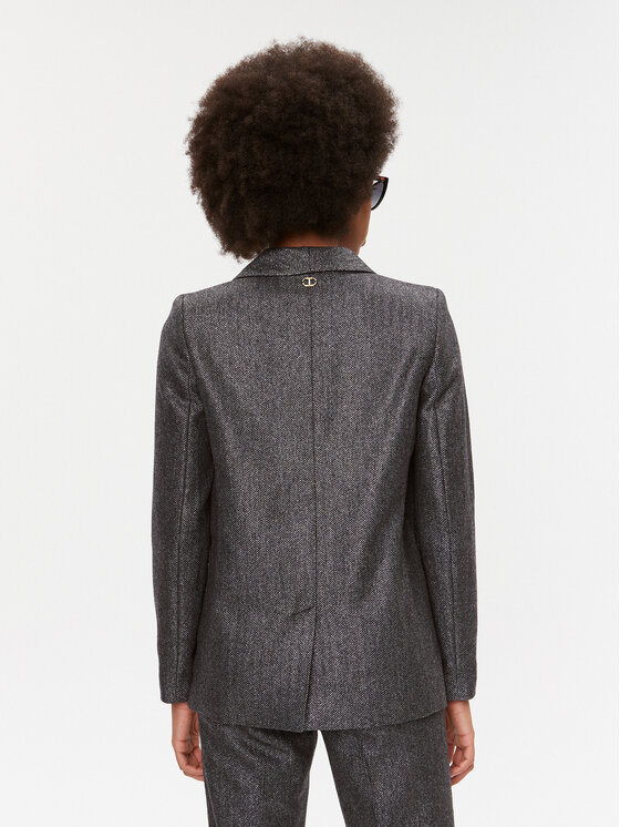TWINSET TWINSET Marynarka 232TT2453 Szary Regular Fit