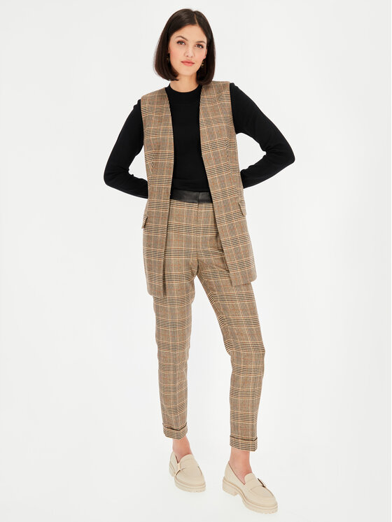 L’AF L’AF Kamizelka Ivi Brązowy Slim Fit
