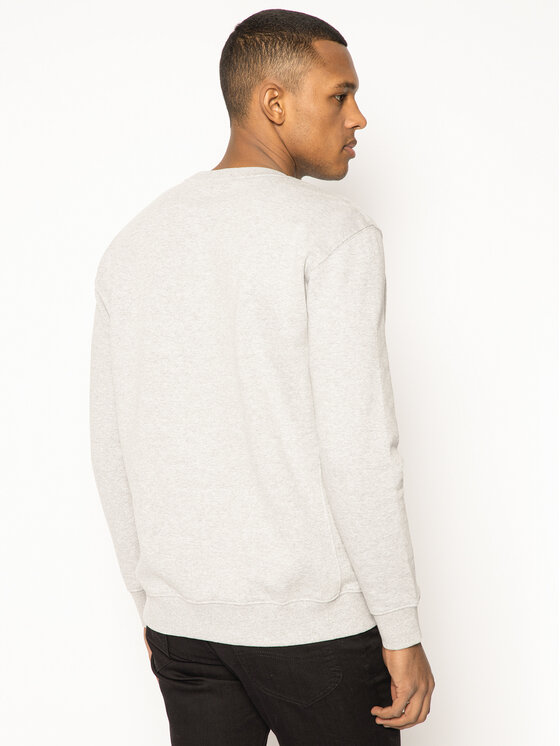Lee Lee Bluza Plain Crew L81ITJMP 112121797 Szary Regular Fit