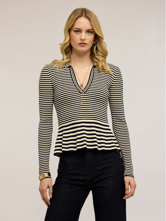 Motivi Motivi Sweter M117W003807N0S1 Kremowy Slim Fit