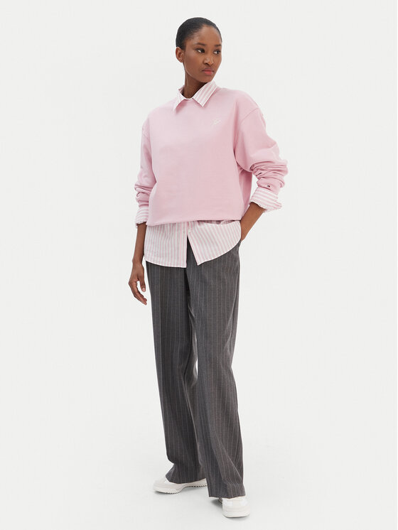 Tommy Hilfiger Tommy Hilfiger Світшот Script WW0WW49418 Рожевий Regular Fit