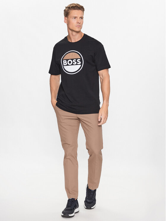 BOSS Boss T-krekls 50496223 Melns Regular Fit