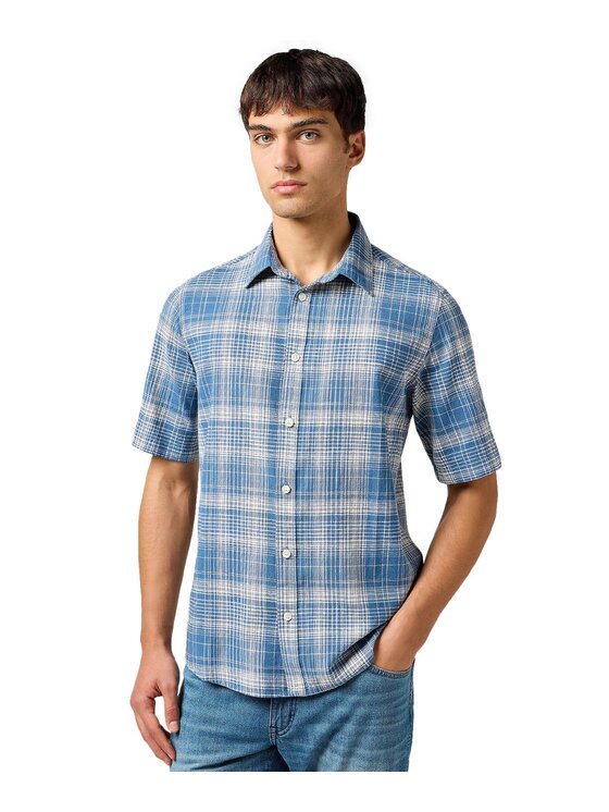 Wrangler Wrangler Koszula 112364054 Niebieski Regular Fit