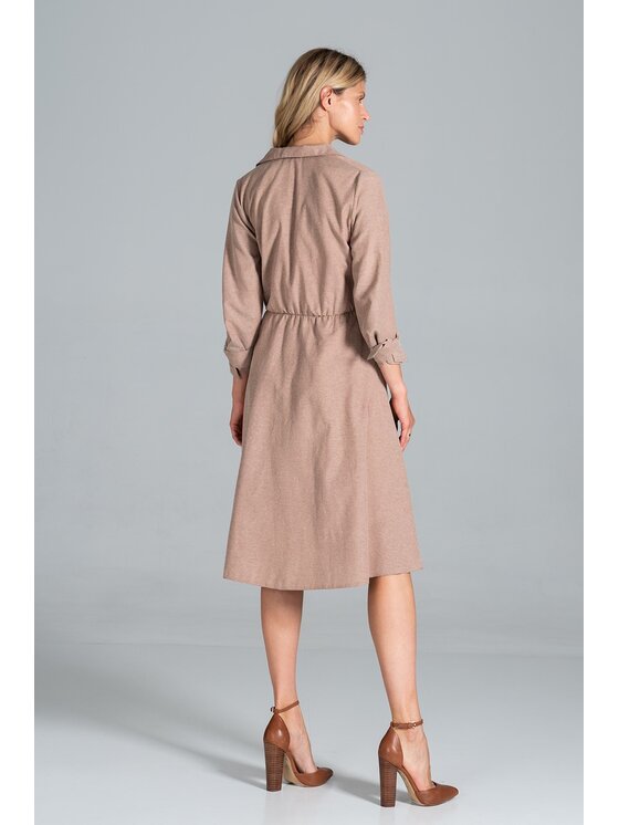 FIGL FIGL Φόρεμα M838 Μπεζ Regular Fit