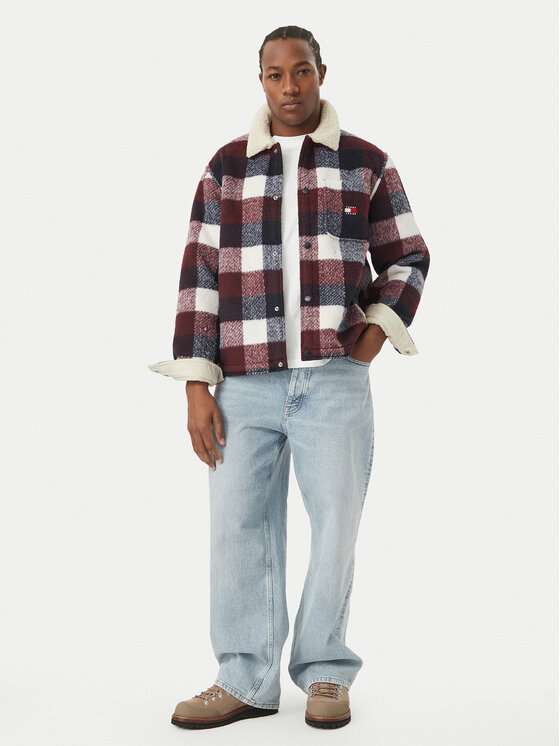 Tommy Jeans Tommy Jeans Jachetă cămașă Shacket DM0DM23523 Colorat Relaxed Fit
