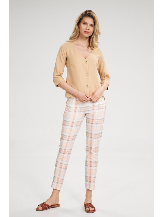 FIGL FIGLFIGL Blusa M699 Beige Regular Fit