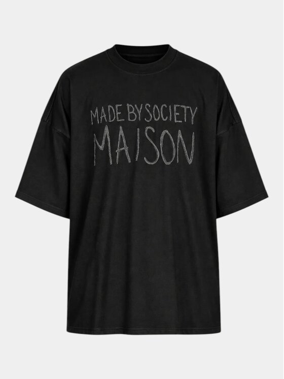 MADE BY SOCIETY MADE BY SOCIETY T-Shirt Absolute Dark - T17794 Czarny Basic Fit