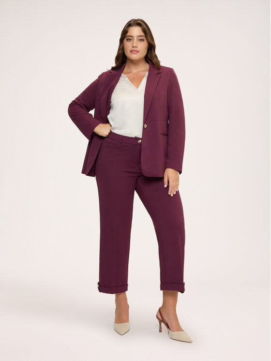 Fiorella Rubino Fiorella Rubino Pantaloni di tessuto P056L002441N036 Bordeaux Slim Fit