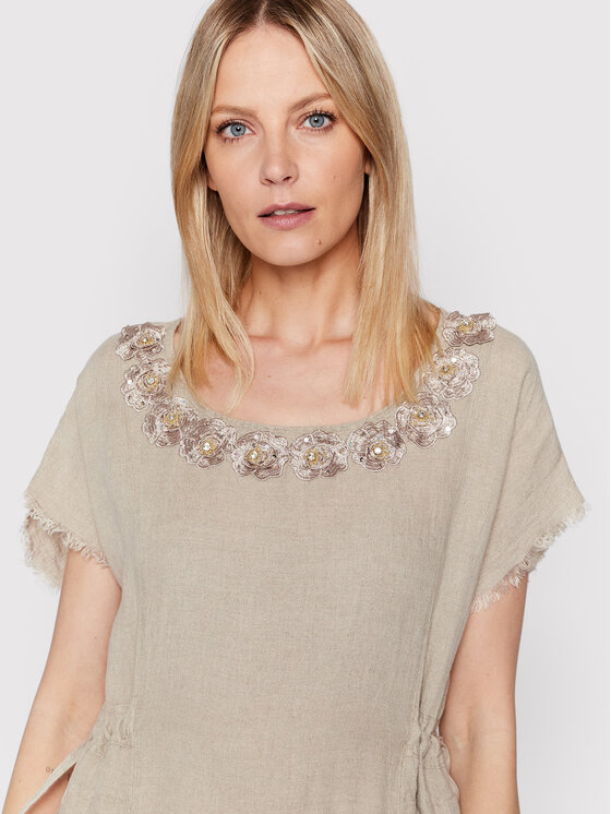 Vestito estivo Yasmin IC22 075 Beige Regular Fit