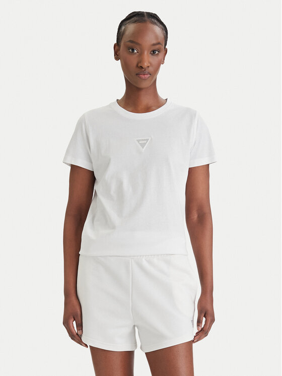 Guess Guess Tricou W6GI10 K3025 Alb Regular Fit
