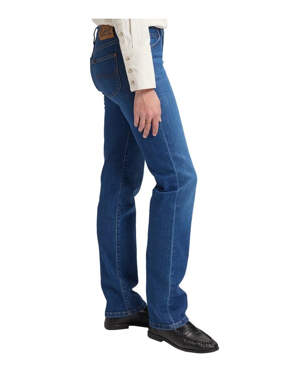 Lee Lee Jeansy 112387555 Niebieski Straight Leg
